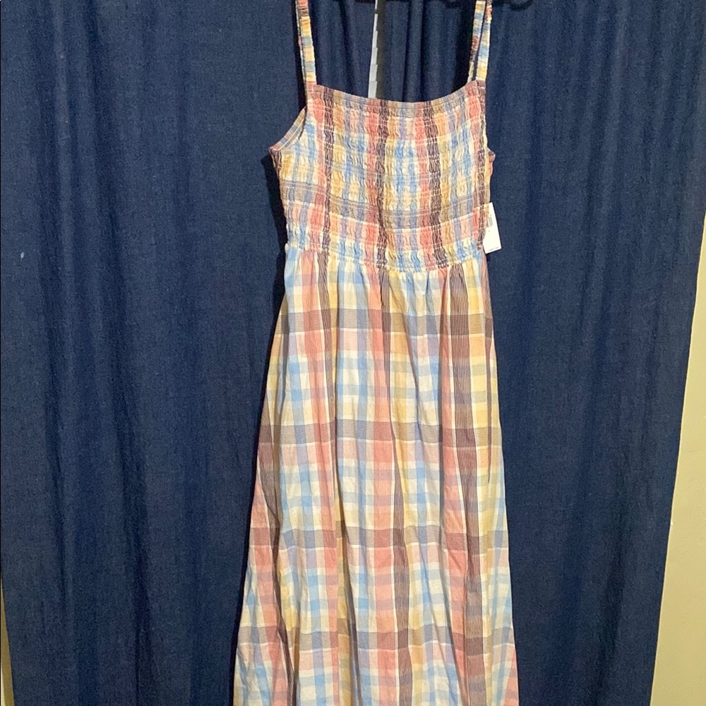 Old Navy Multicolor Plaid Midi Dress